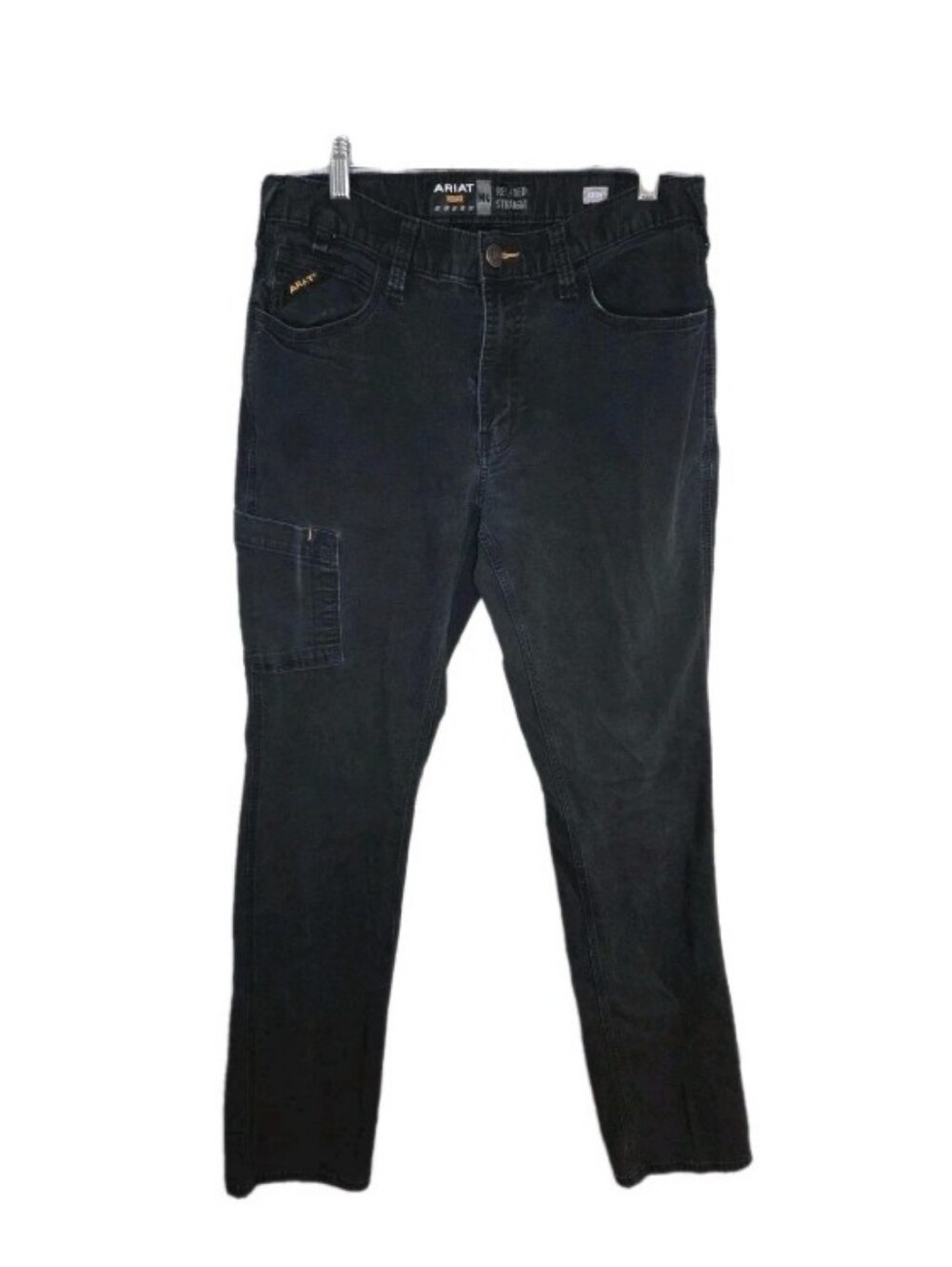 Ariat Mens Rebar M4 Relaxed Durastetch Straight Leg Pants Size 32x38 Black Logo